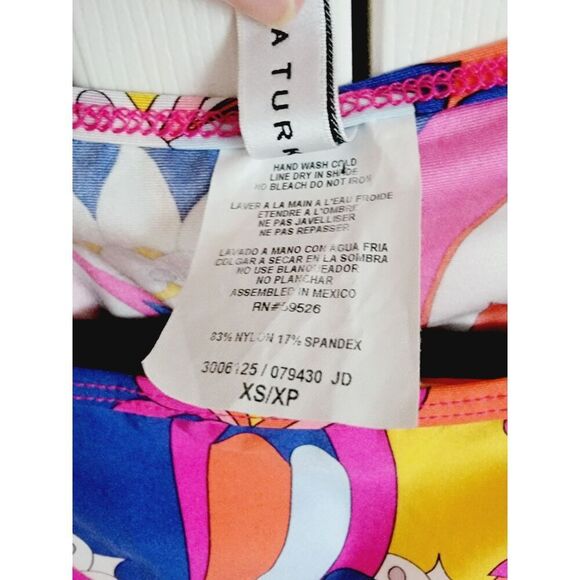 Trina Turk XS Colorful Tunic Blouse Top Stretch Womens Size X- Small Psychadelic - Picture 5 of 6